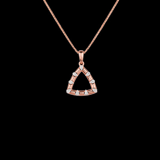 18K Rose Gold Diamond Pendant - 0.349ct VVS-EF