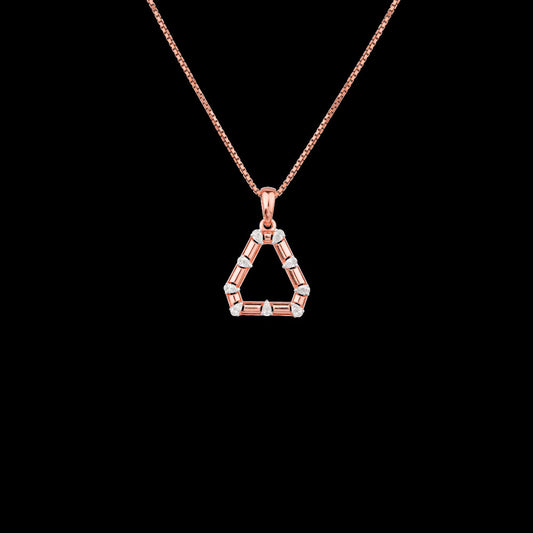 18K Rose Gold Diamond Pendant - 0.361ct VVS-EF
