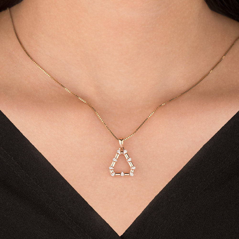 18K Rose Gold Diamond Pendant - 0.361ct VVS-EF
