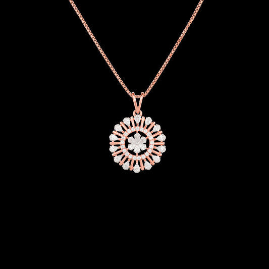 18K Rose Gold Diamond Pendant - 0.885ct VVS-EF