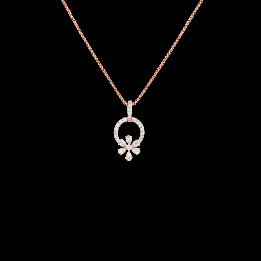 18K Rose Gold Diamond Pendant - 0.331ct VVS-EF