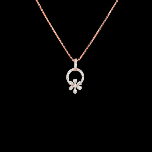 18K Rose Gold Diamond Pendant - 0.331ct VVS-EF