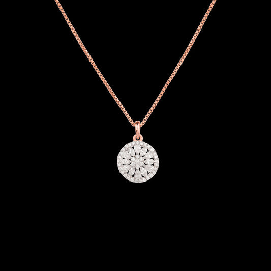 18K Rose Gold Diamond Pendant - 0.628ct VVS-EF