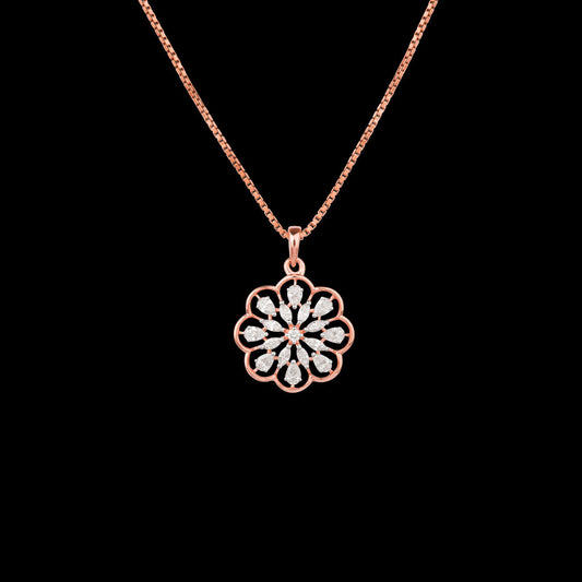18K Rose Gold Diamond Pendant - 0.447ct VVS-EF