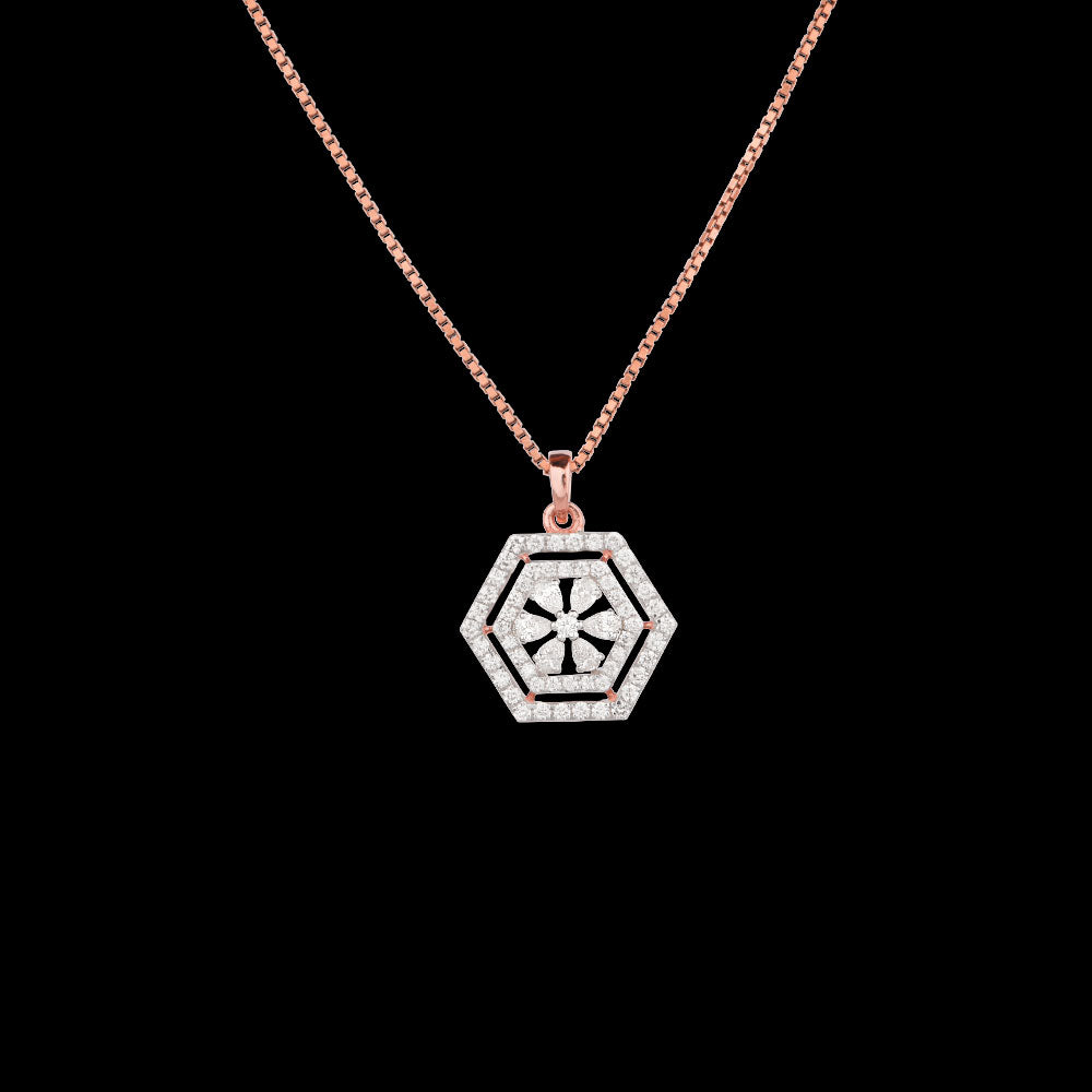 18K Rose Gold Diamond Pendant - 0.569ct VVS-EF