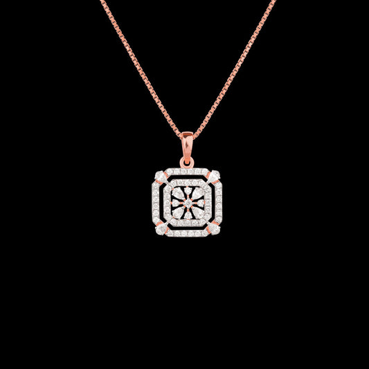 18K Rose Gold Diamond Pendant - 0.676ct VVS-EF