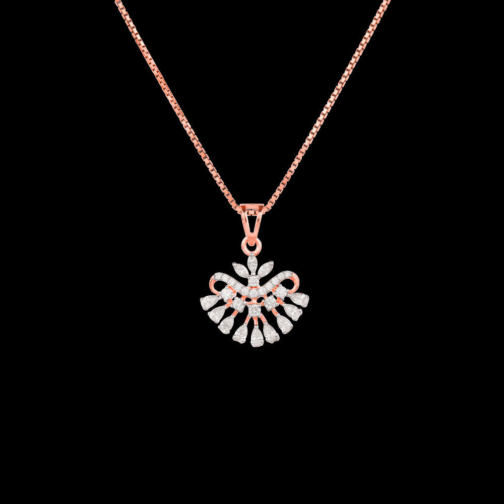 18K Rose Gold Diamond Pendant - 0.561ct VVS-EF