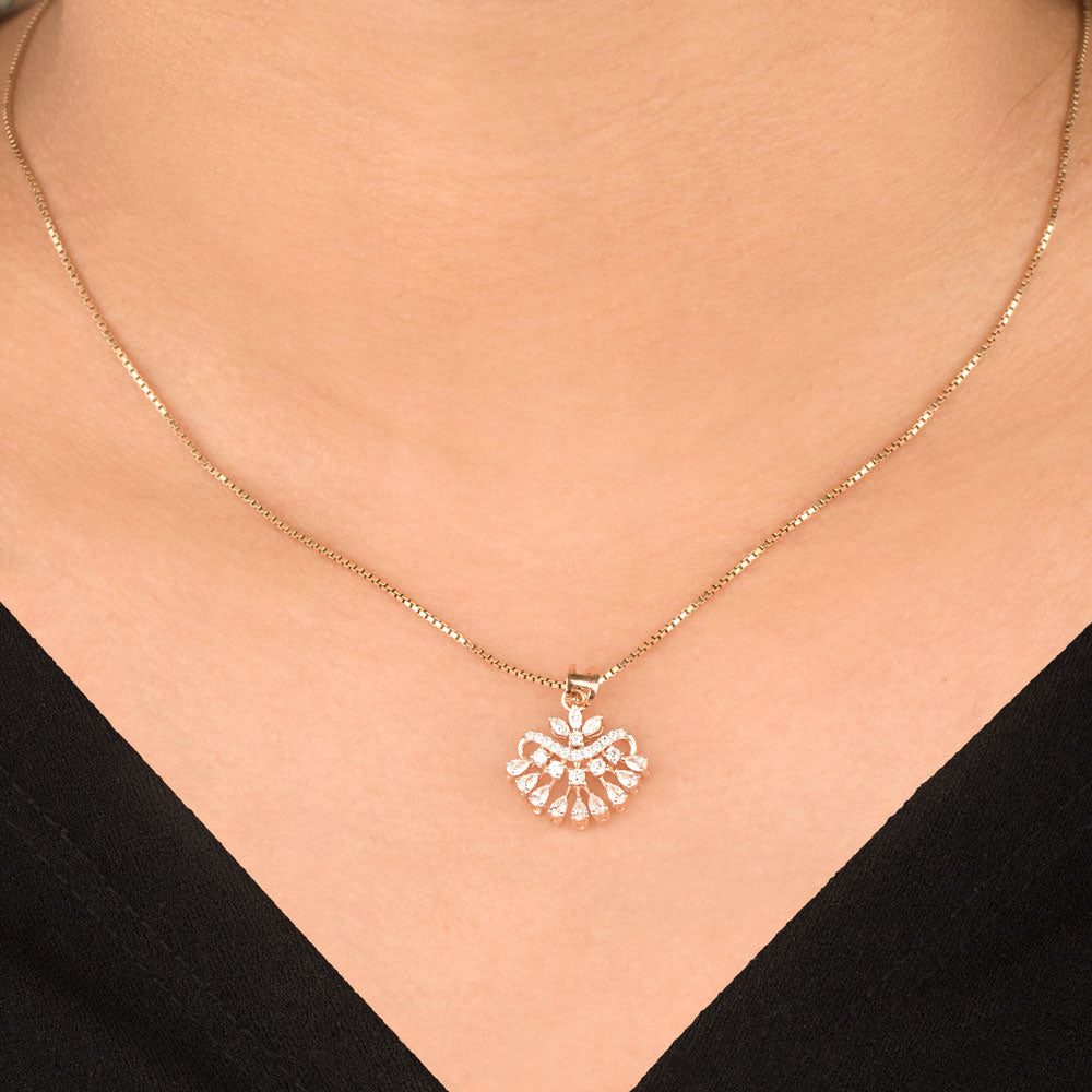 18K Rose Gold Diamond Pendant - 0.561ct VVS-EF