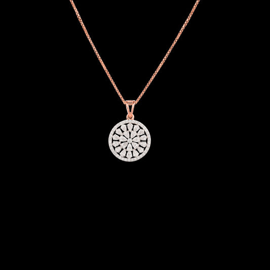 18K Rose Gold Diamond Pendant - 0.942ct VVS-EF