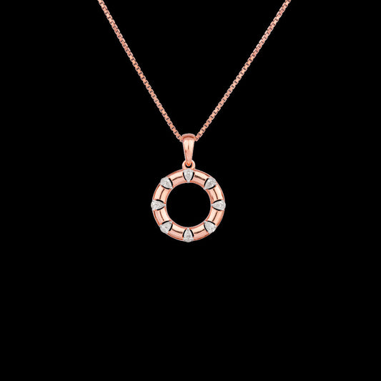 18K Rose Gold Diamond Pendant - 0.306ct VVS-EF