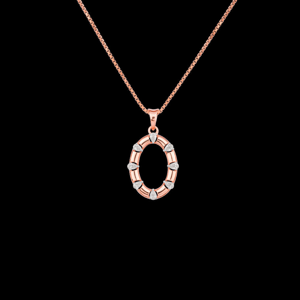 18K Rose Gold Diamond Pendant - 0.303ct VVS-EF