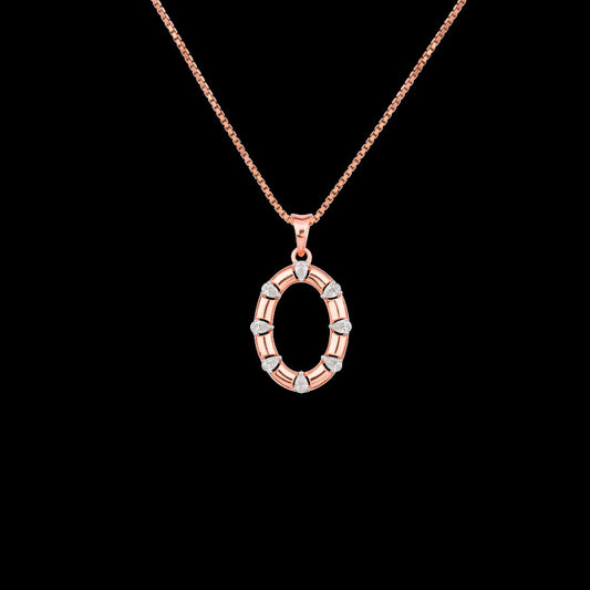 18K Rose Gold Diamond Pendant - 0.303ct VVS-EF