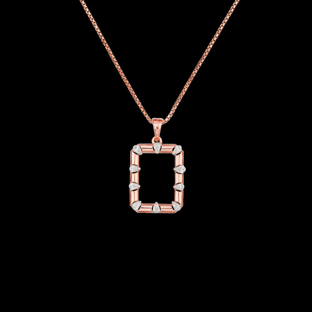 18K Rose Gold Diamond Pendant - 0.376ct VVS-EF
