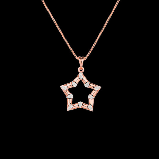 18K Rose Gold Diamond Pendant - 0.391ct VVS-EF