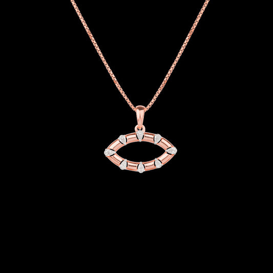 18K Rose Gold Diamond Pendant - 0.315ct VVS-EF