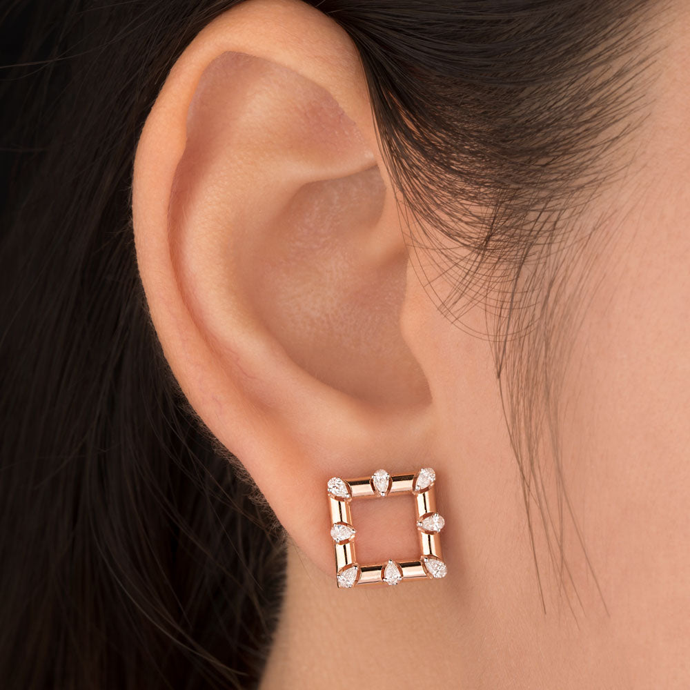 18K Rose Gold Diamond Jewellery - 0.643ct VVS-EF