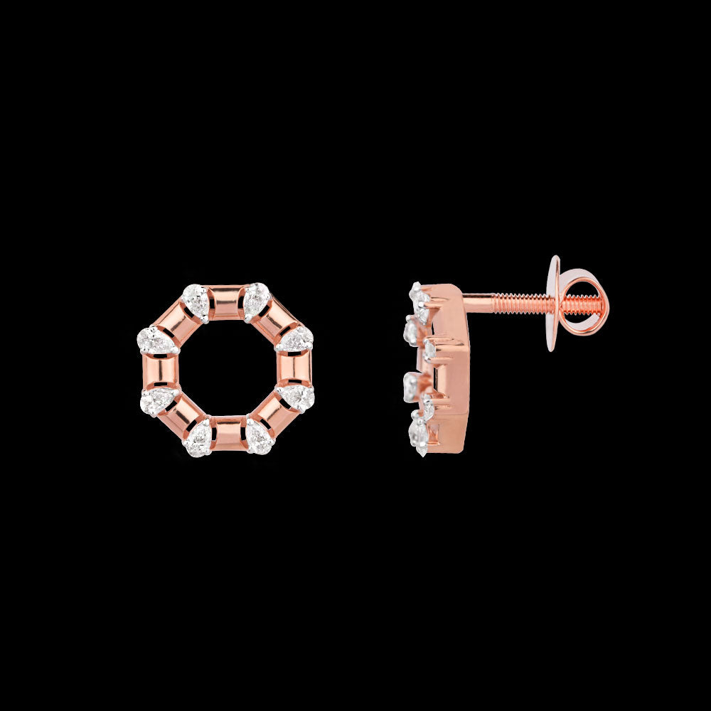 18K Rose Gold Diamond Jewellery - 0.681ct VVS-EF