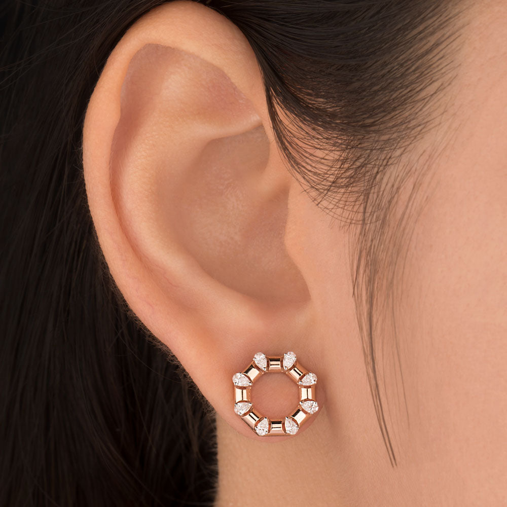 18K Rose Gold Diamond Jewellery - 0.681ct VVS-EF