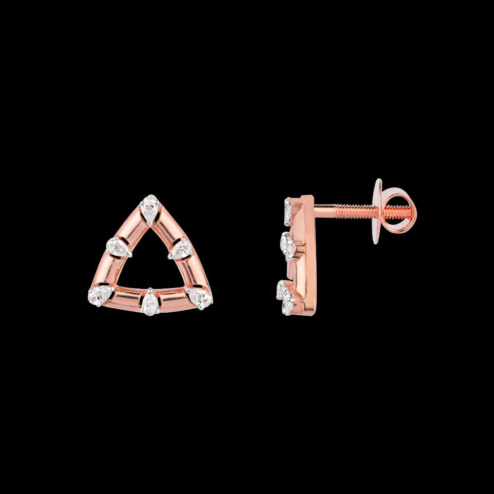 18K Rose Gold Diamond Jewellery - 0.488ct VVS-EF