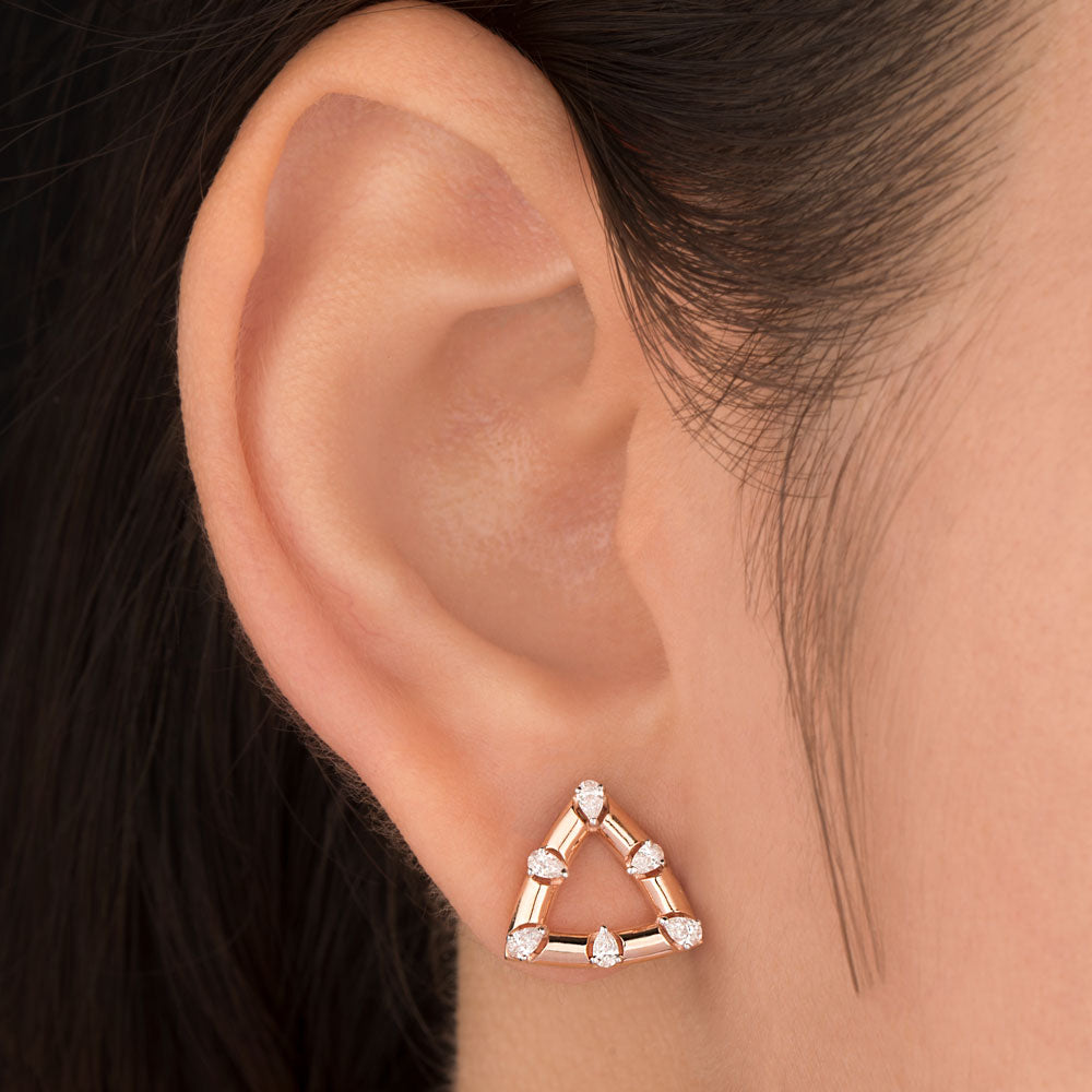 18K Rose Gold Diamond Jewellery - 0.488ct VVS-EF