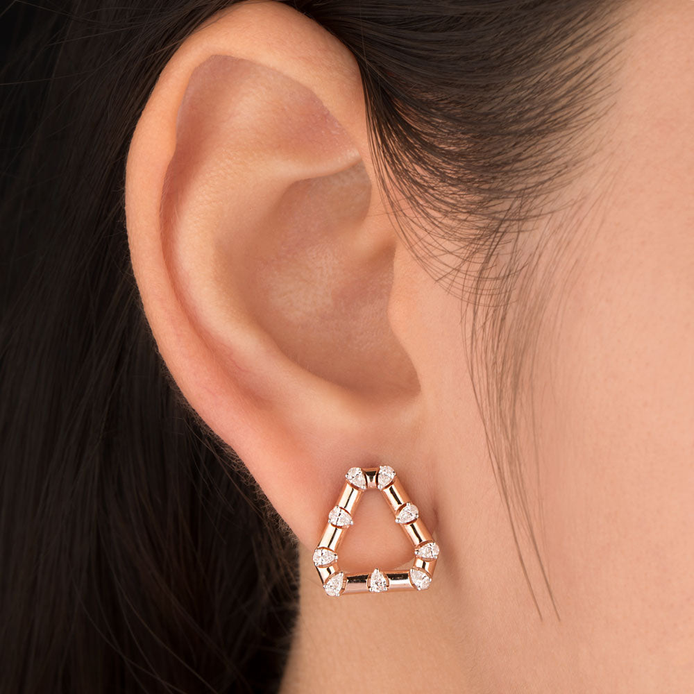 18K Rose Gold Diamond Jewellery - 0.698ct VVS-EF