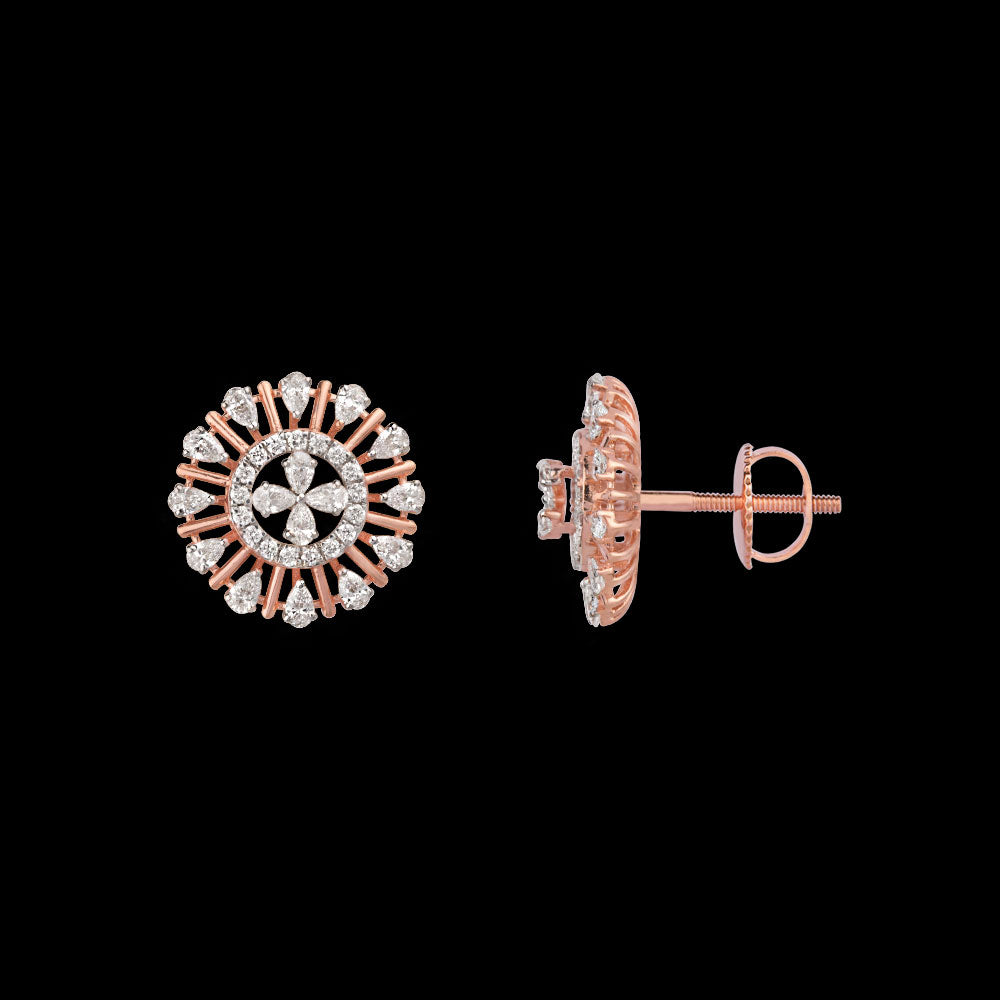 18K Rose Gold Diamond Jewellery - 1.396ct VVS-EF