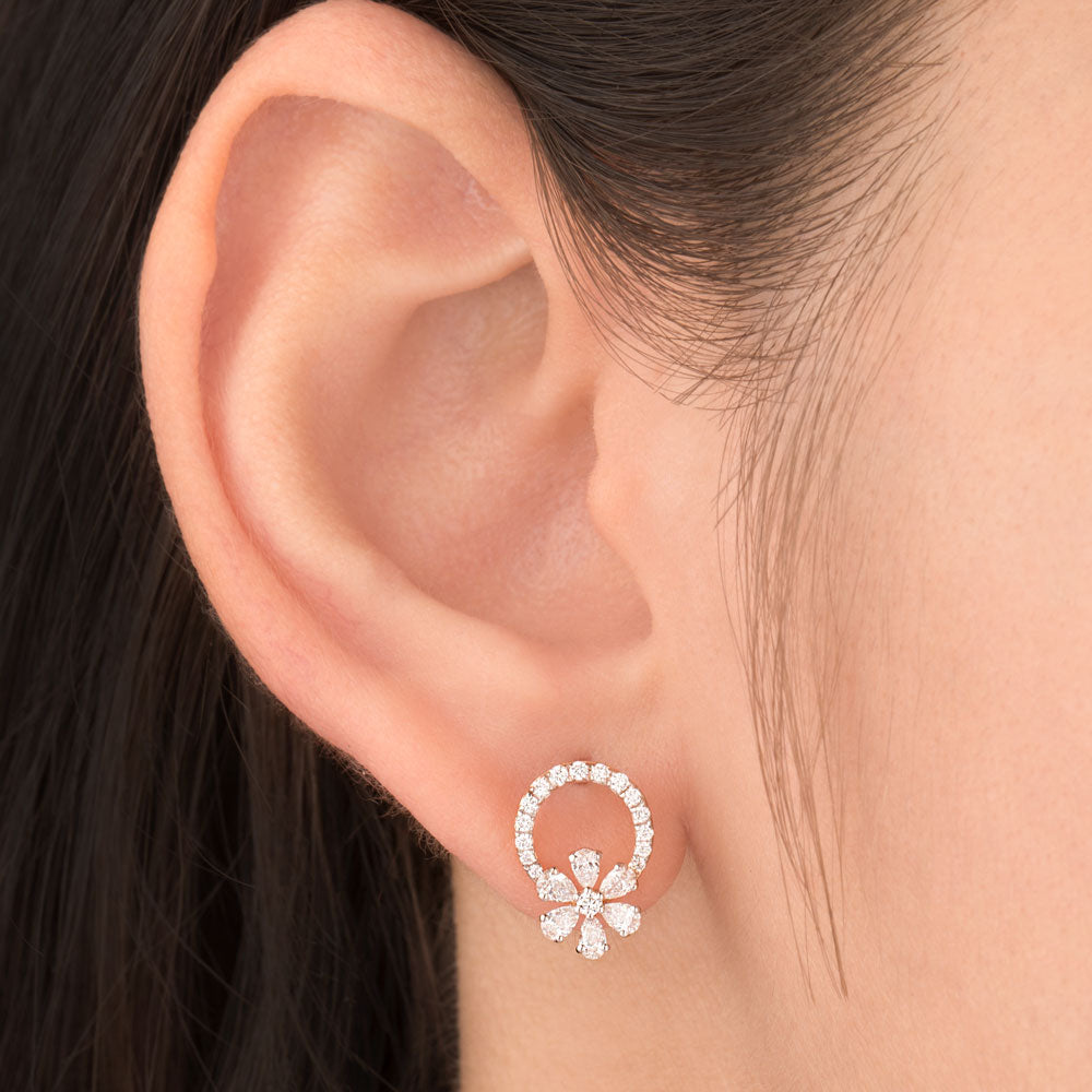 18K Rose Gold Diamond Jewellery - 0.623ct VVS-EF