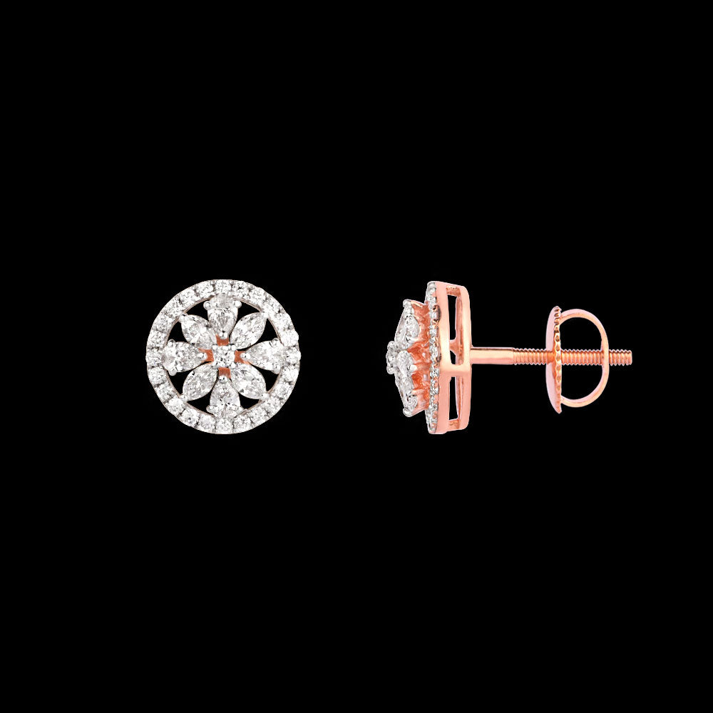 18K Rose Gold Diamond Jewellery - 0.826ct VVS-EF