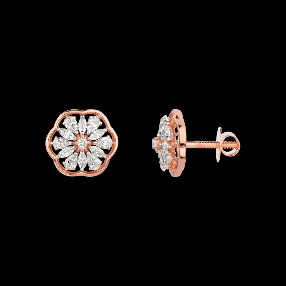 18K Rose Gold Diamond Jewellery - 0.716ct VVS-EF