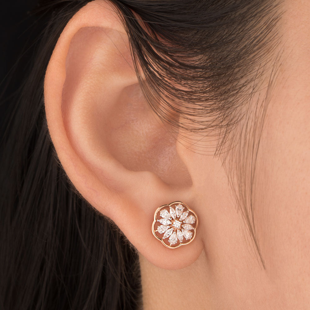 18K Rose Gold Diamond Jewellery - 0.716ct VVS-EF