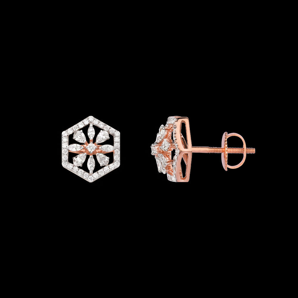 18K Rose Gold Diamond Jewellery - 0.796ct VVS-EF
