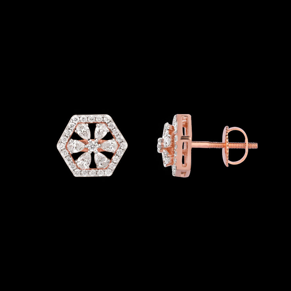 18K Rose Gold Diamond Jewellery - 0.687ct VVS-EF