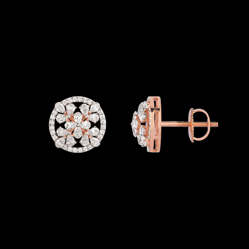 18K Rose Gold Diamond Jewellery - 1.389ct VVS-EF