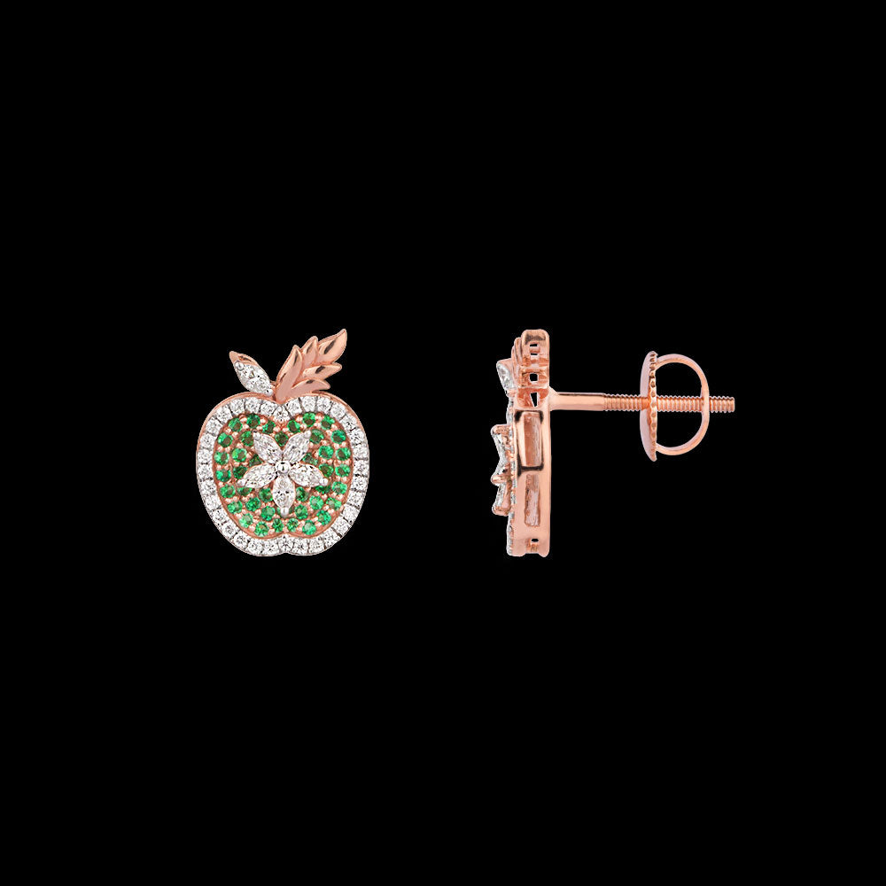 18K Rose Gold Diamond Jewellery - 0.699ct VVS-EF with Colour Stones