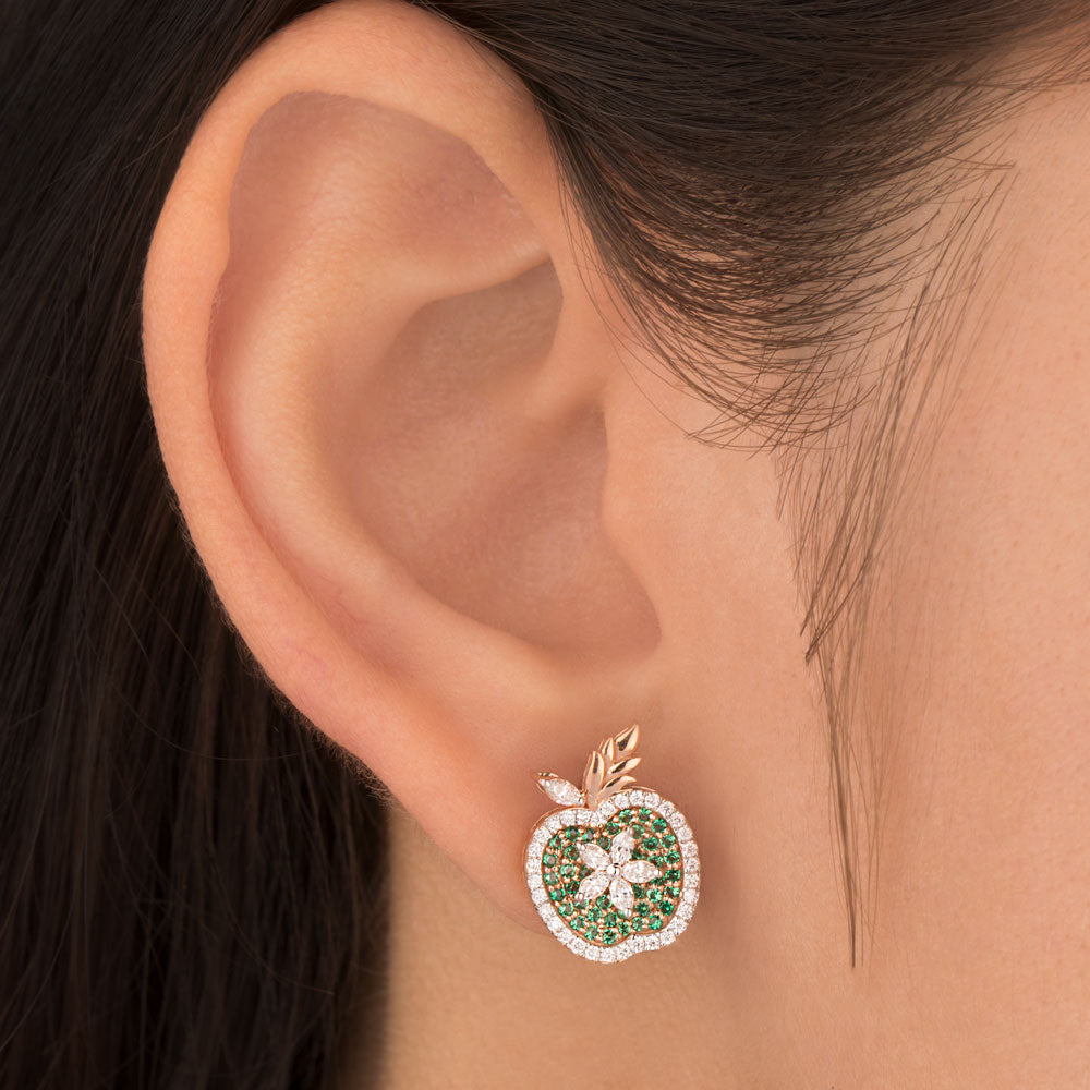 18K Rose Gold Diamond Jewellery - 0.699ct VVS-EF with Colour Stones