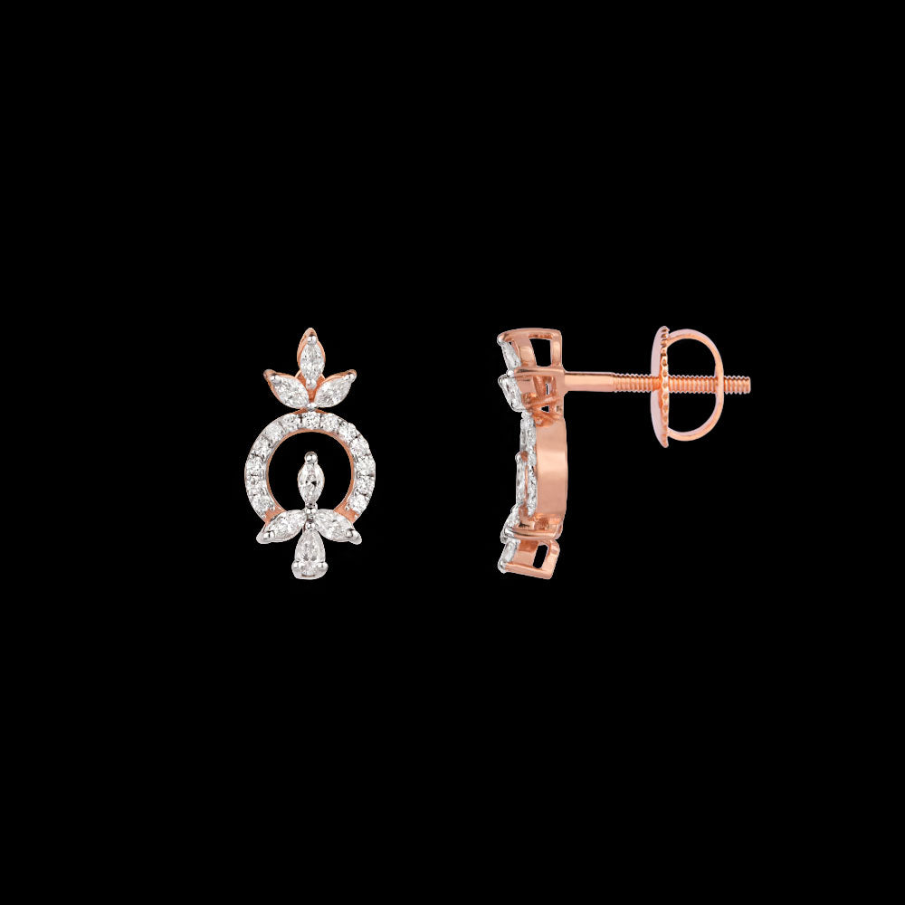 18K Rose Gold Diamond Jewellery - 0.437ct VVS-EF