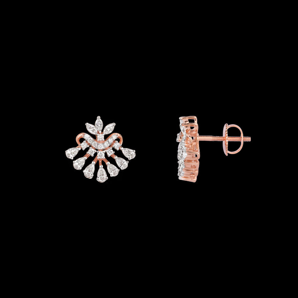 18K Rose Gold Diamond Jewellery - 0.757ct VVS-EF