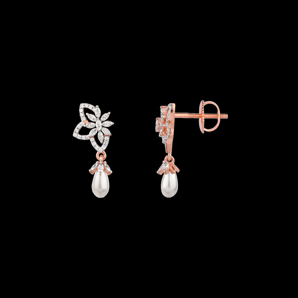 18K Rose Gold Diamond Jewellery - 0.602ct VVS-EF with Colour Stones