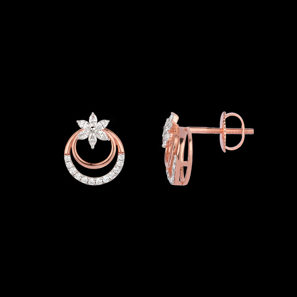 18K Rose Gold Diamond Jewellery - 0.432ct VVS-EF