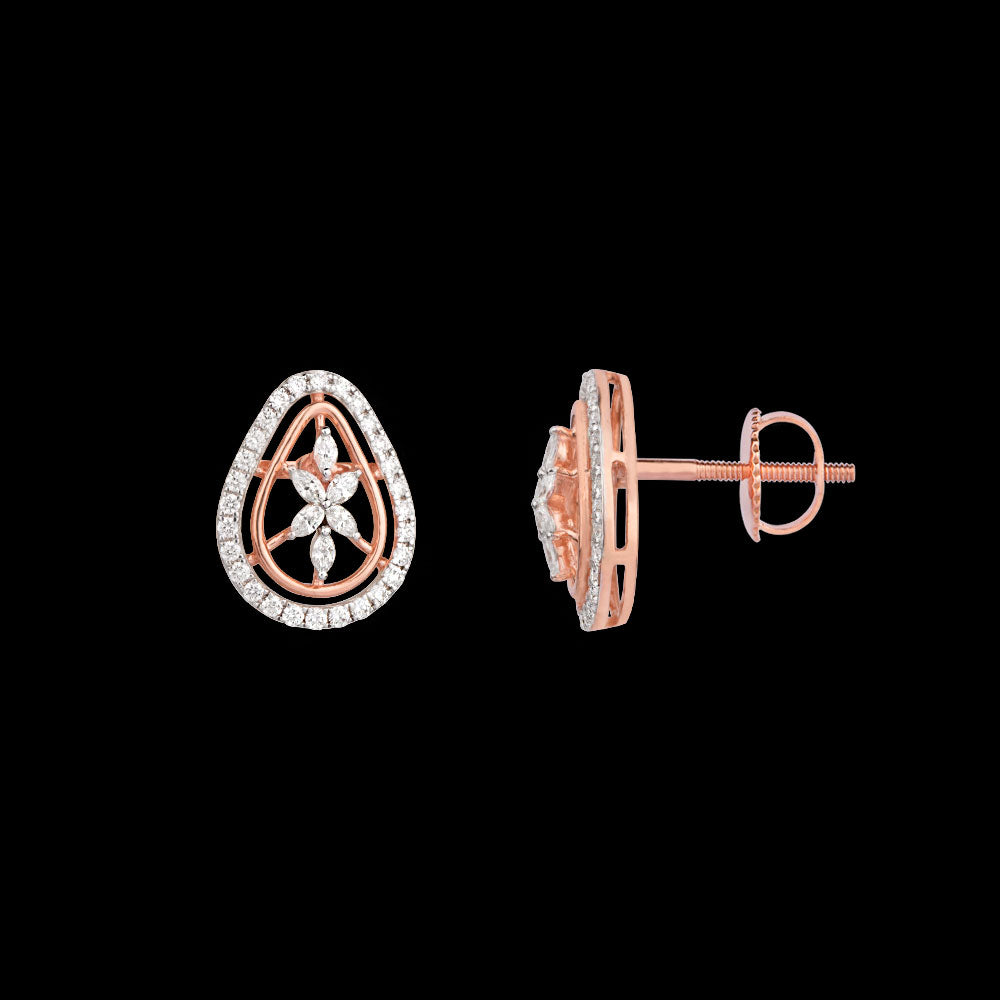 18K Rose Gold Diamond Jewellery - 0.643ct VVS-EF
