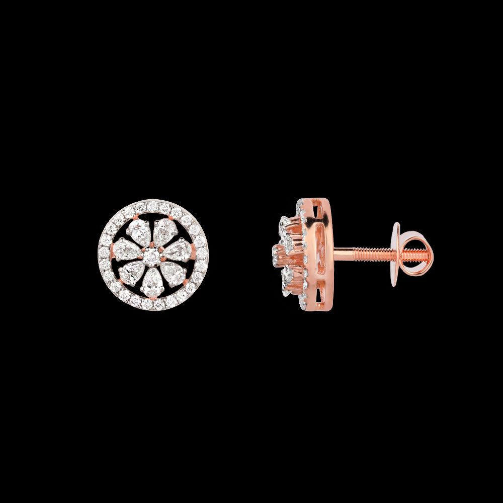 18K Rose Gold Diamond Jewellery - 0.787ct VVS-EF