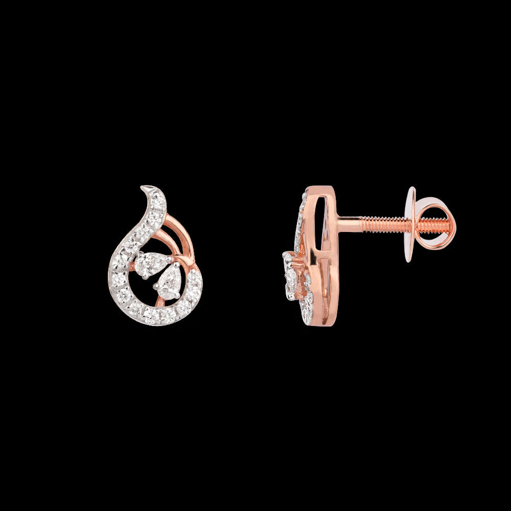 18K Rose Gold Diamond Jewellery - 0.286ct VVS-EF