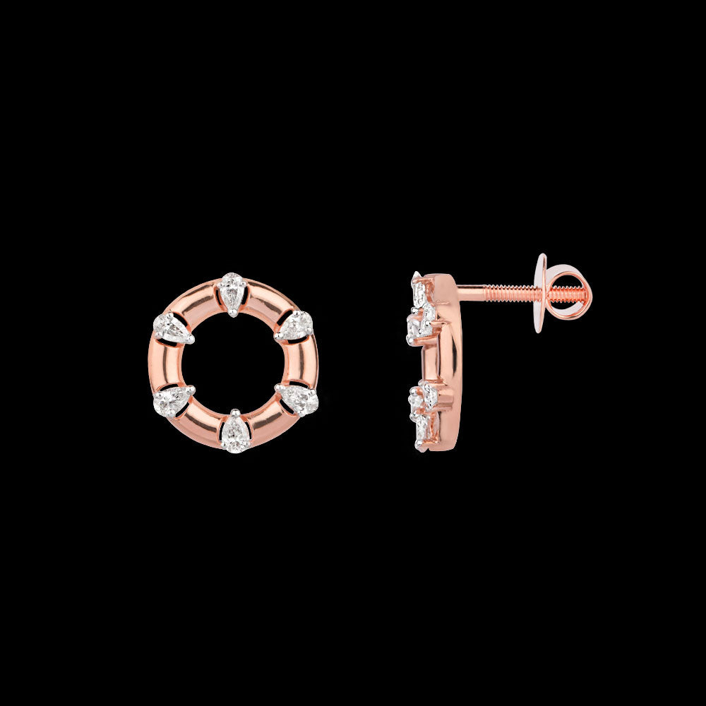 18K Rose Gold Diamond Jewellery - 0.478ct VVS-EF