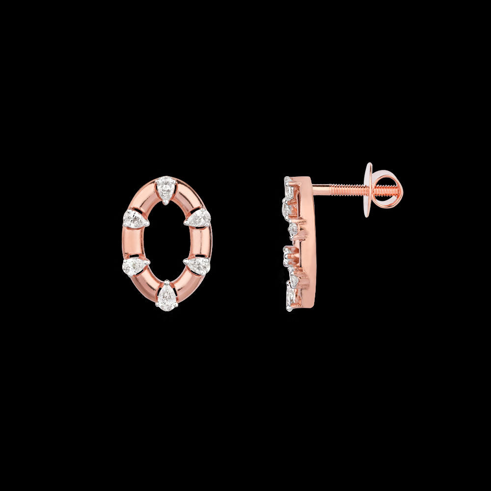 18K Rose Gold Diamond Jewellery - 0.479ct VVS-EF