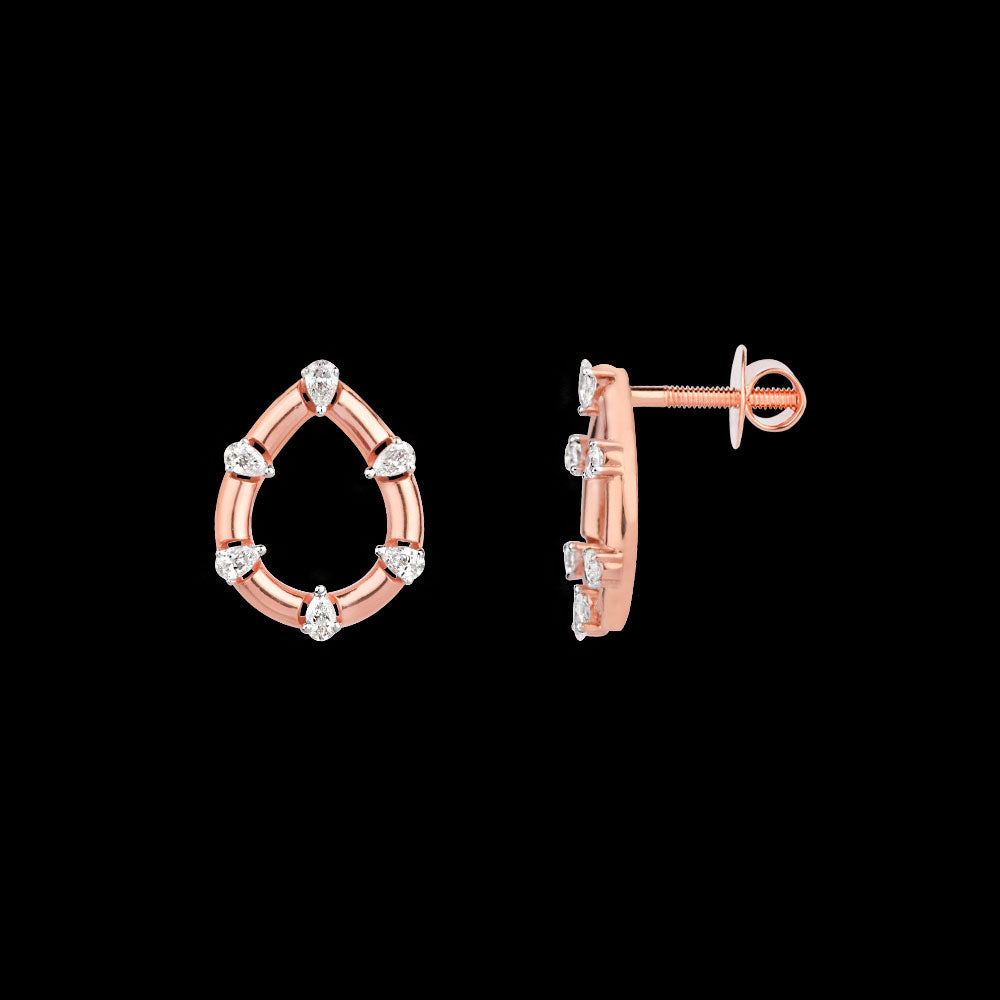 18K Rose Gold Diamond Jewellery - 0.469ct VVS-EF