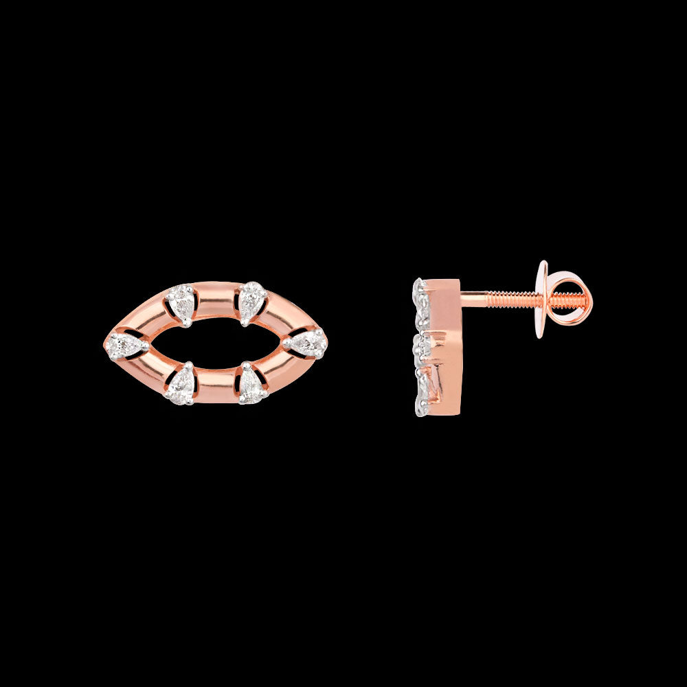 18K Rose Gold Diamond Jewellery - 0.473ct VVS-EF