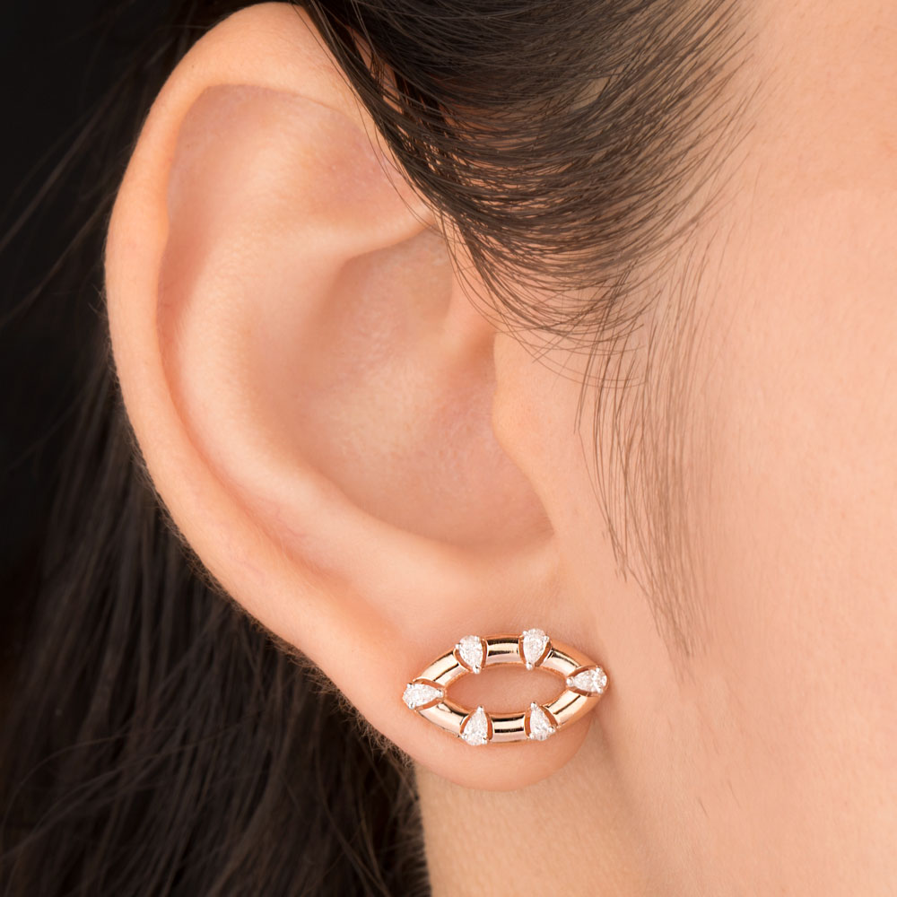 18K Rose Gold Diamond Jewellery - 0.473ct VVS-EF