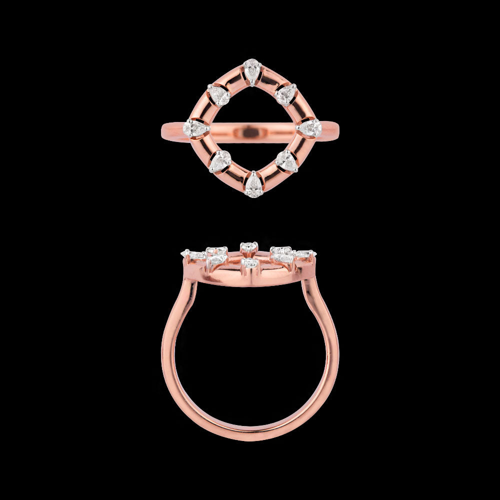 18K Rose Gold Diamond Jewellery - 0.311ct VVS-EF