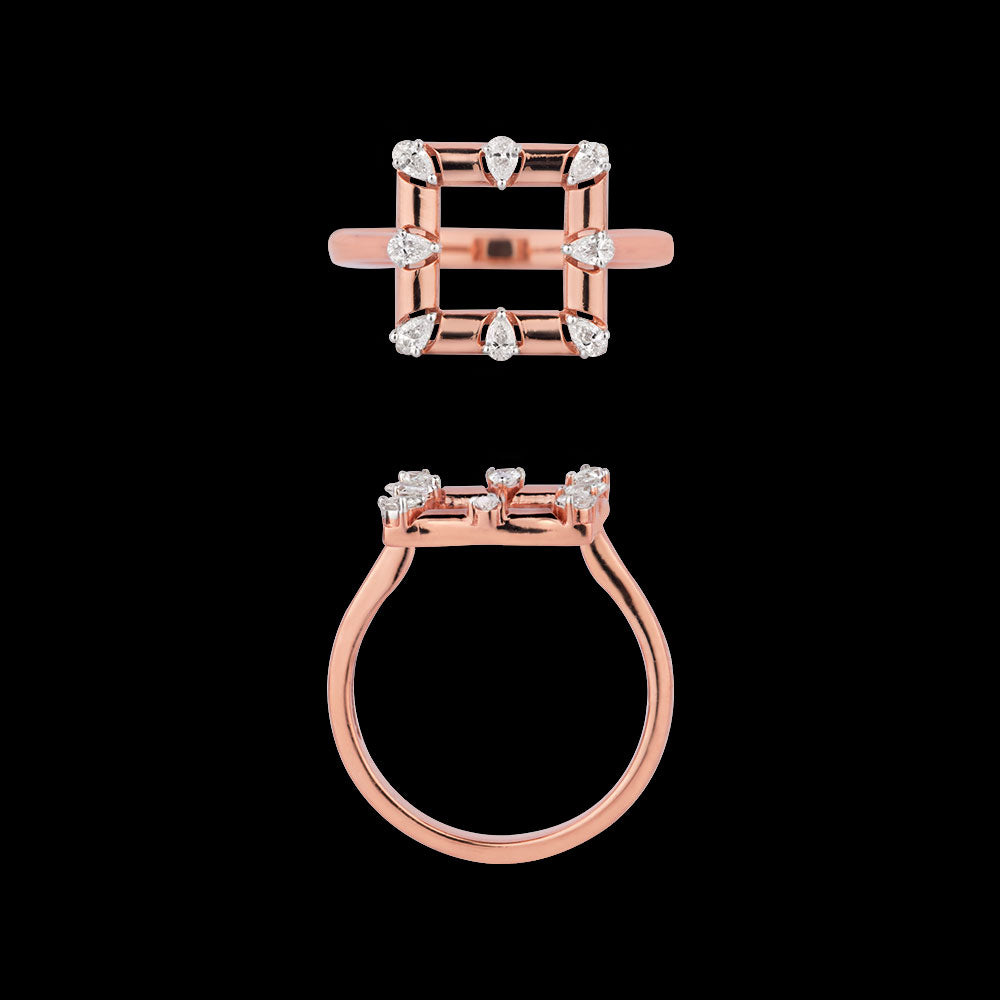 18K Rose Gold Diamond Jewellery - 0.287ct VVS-EF