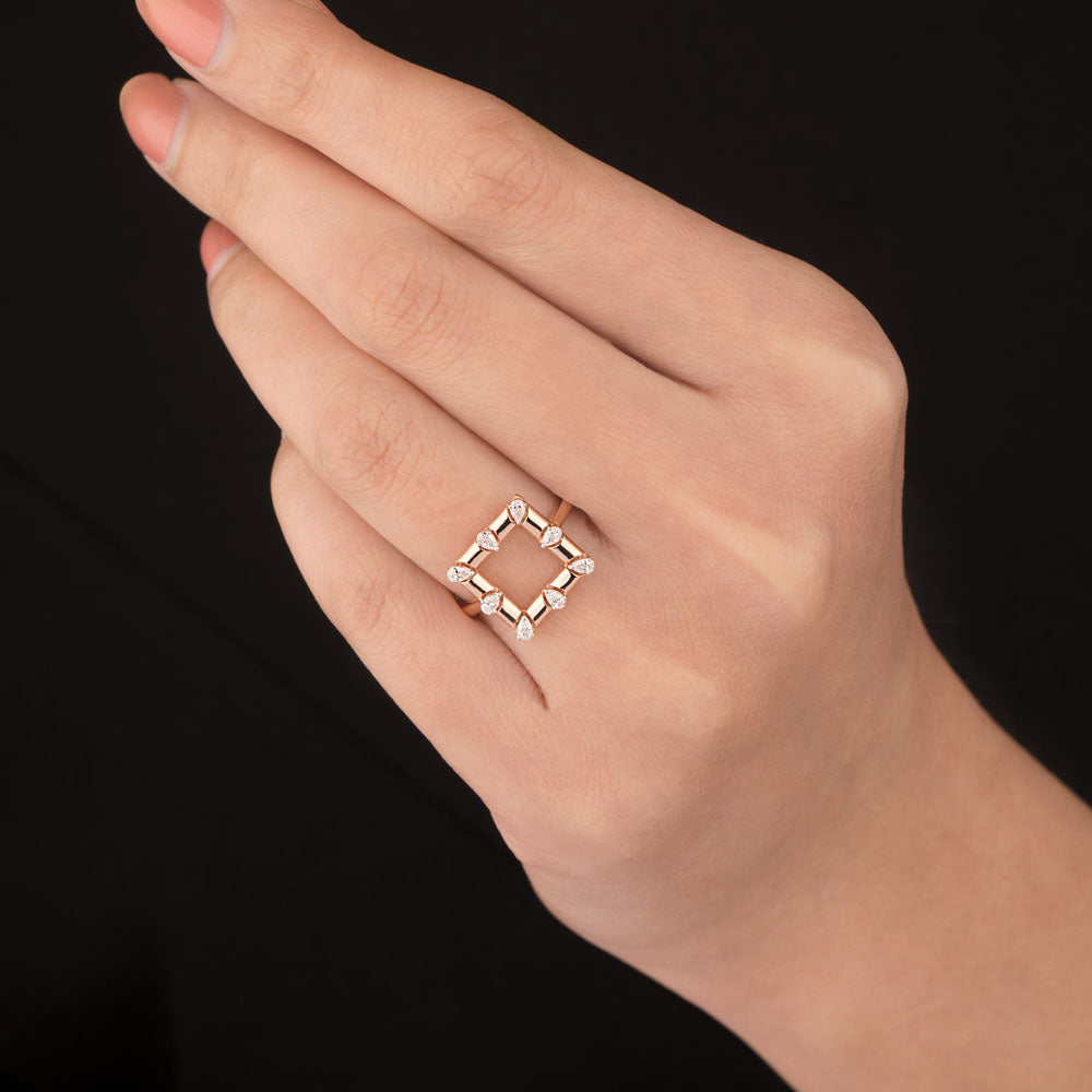 18K Rose Gold Diamond Jewellery - 0.287ct VVS-EF